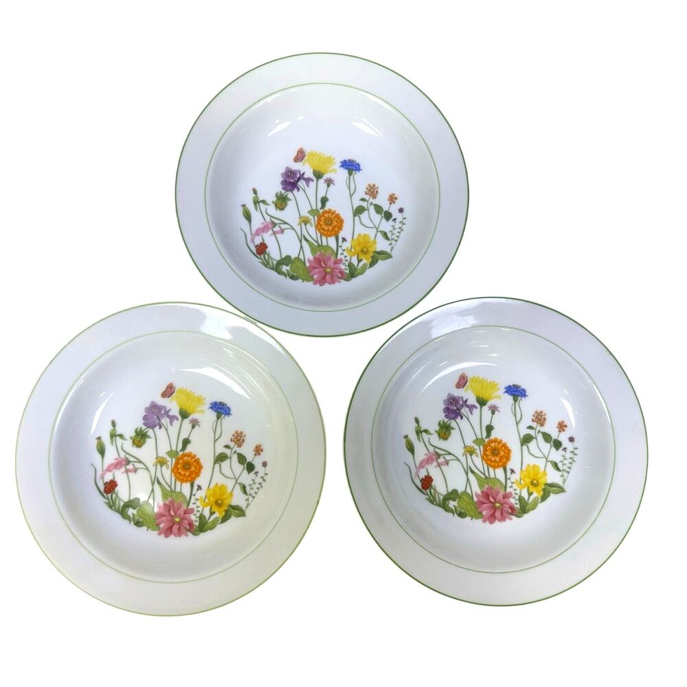 Denby-Langley Retired 1976-1981 'Wonderland' Soup/Cereal Bowls-Portugal-Set of 3